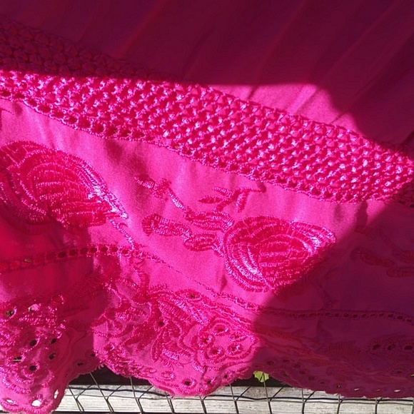 Embroidered Elastic Stretch Waist Skirt / Dress, One Size Fits Most - Picture 6 of 12